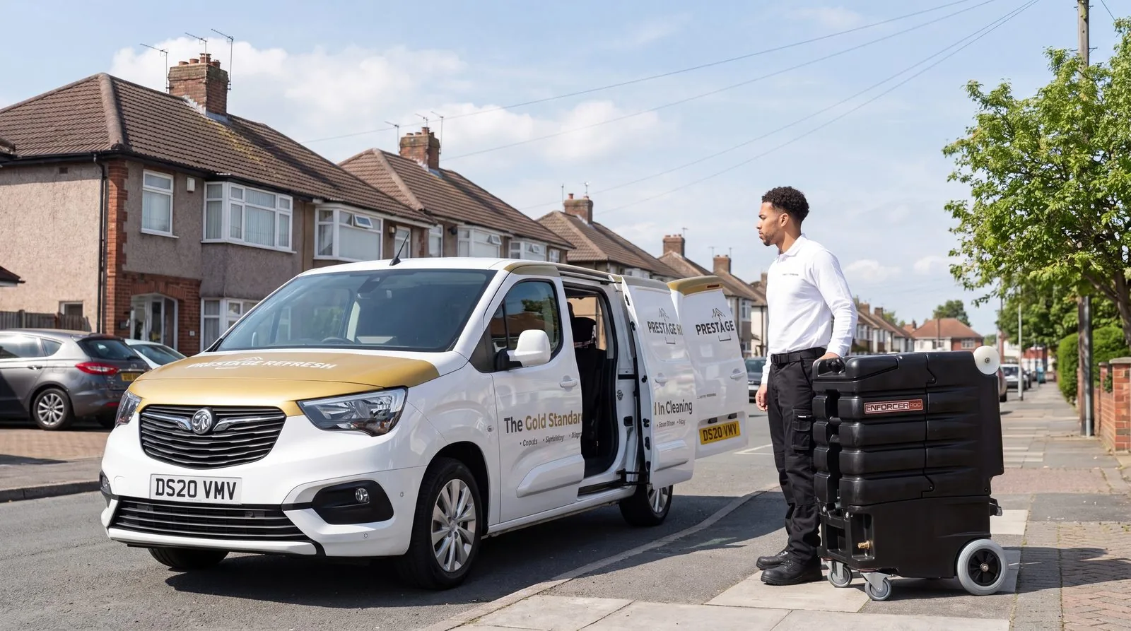 The Prestige Refresh Partner Programme 5 Our technician unloading the kit at a customer's front door