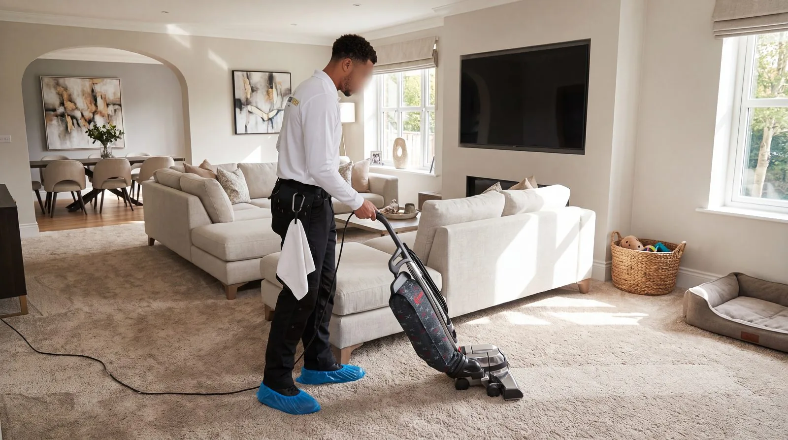 How Long Does a Professional Carpet Clean Take? 6 The deep dry vacuum that starts every clean