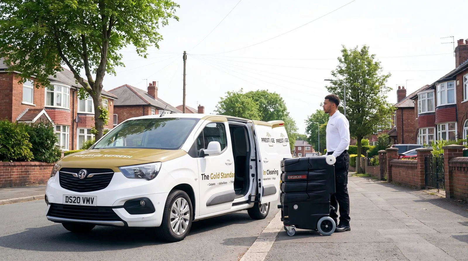 School and Nursery Carpet Cleaning 8 Our liveried van unloading at a premises