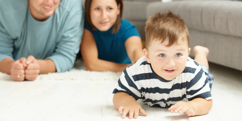 Happy-Family-After Carpet Clean In Ashton Upon Mersey