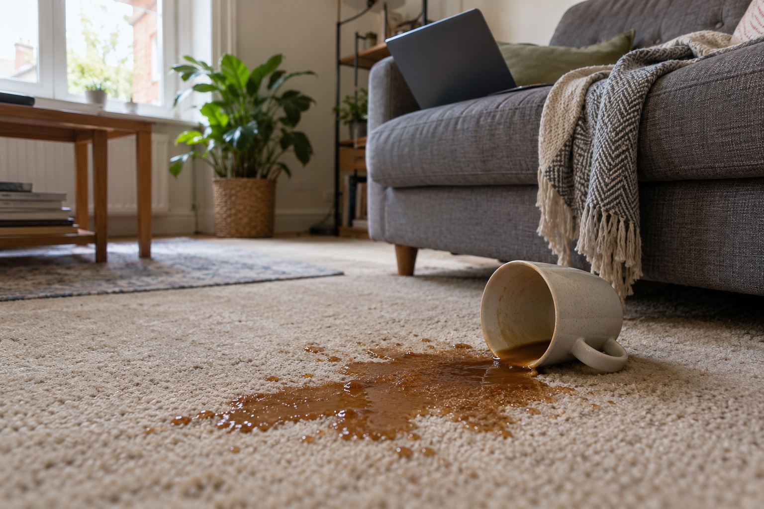 Carpet Cleaning in Rented Homes: Tenants, Landlords and Agents 2 An everyday spill in a rented home.