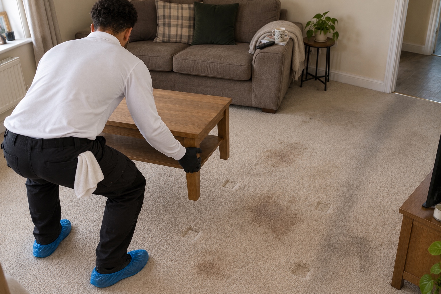 Carpet Cleaning Prices in the North West, Explained 4 Preparing the room with care before the clean