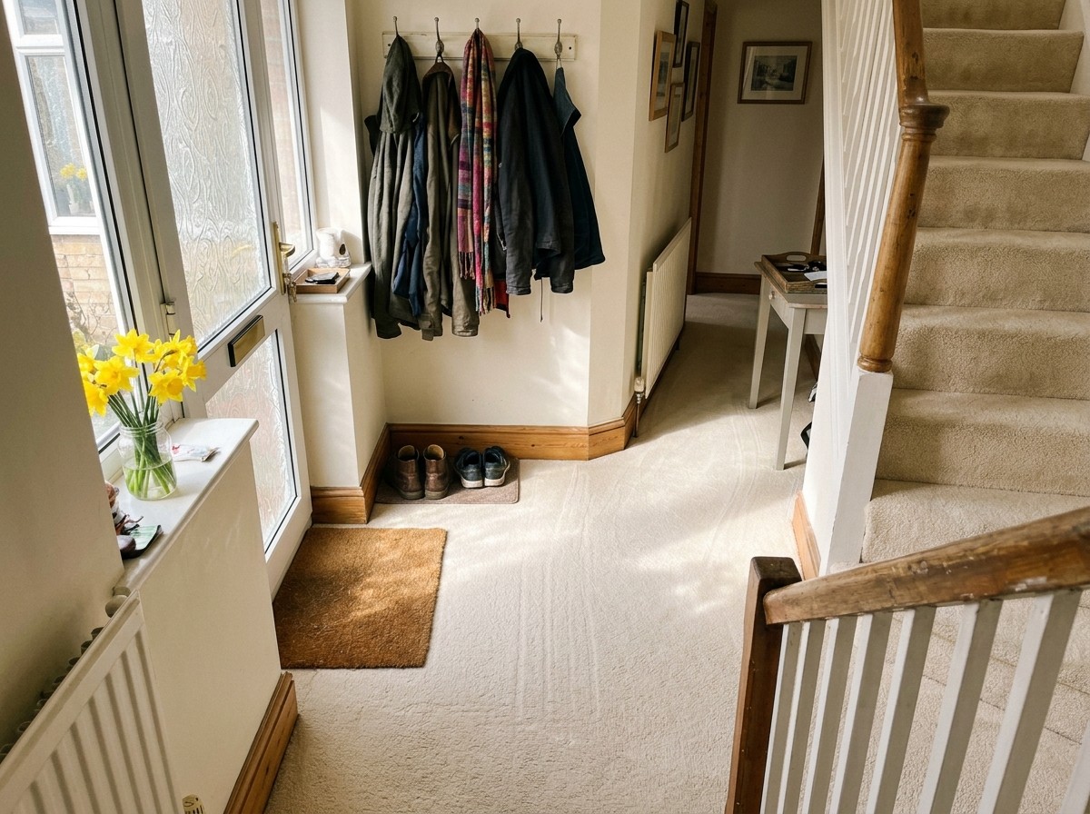 Carpets Through a British Winter 6 A fresh hallway and stairs, through the winter and ready for spring.