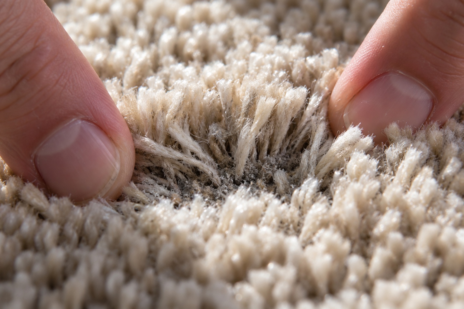 How Often Should Carpets Be Professionally Cleaned? 4 Vacuuming lifts the surface, but fine grit settles at the base of the pile.