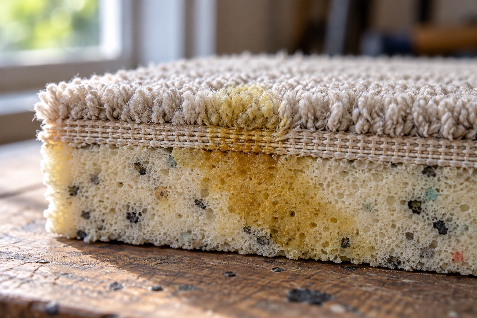 How to Get Rid of Pet Urine & Odour for Good 2 How pet urine soaks past the carpet surface into the underlay.