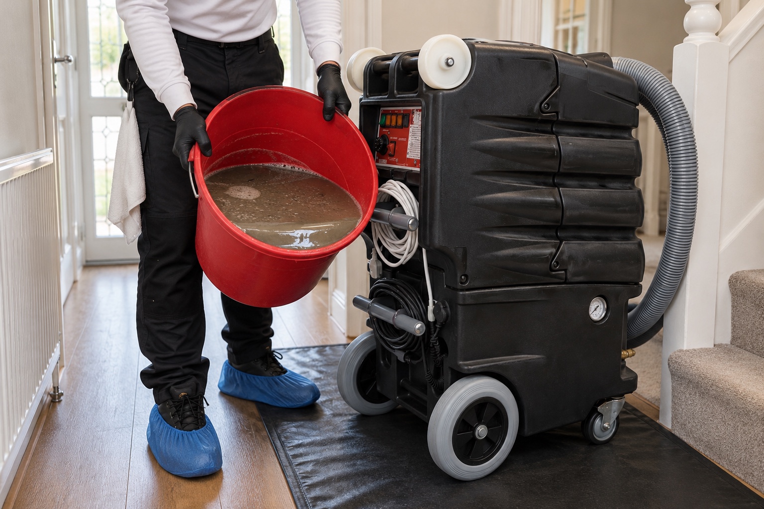 Is Professional Carpet Cleaning Safe for Kids, Pets and Asthma? 6 The murky water in the tank is the dust, dander and pollen leaving the carpet, not spreading round the room.