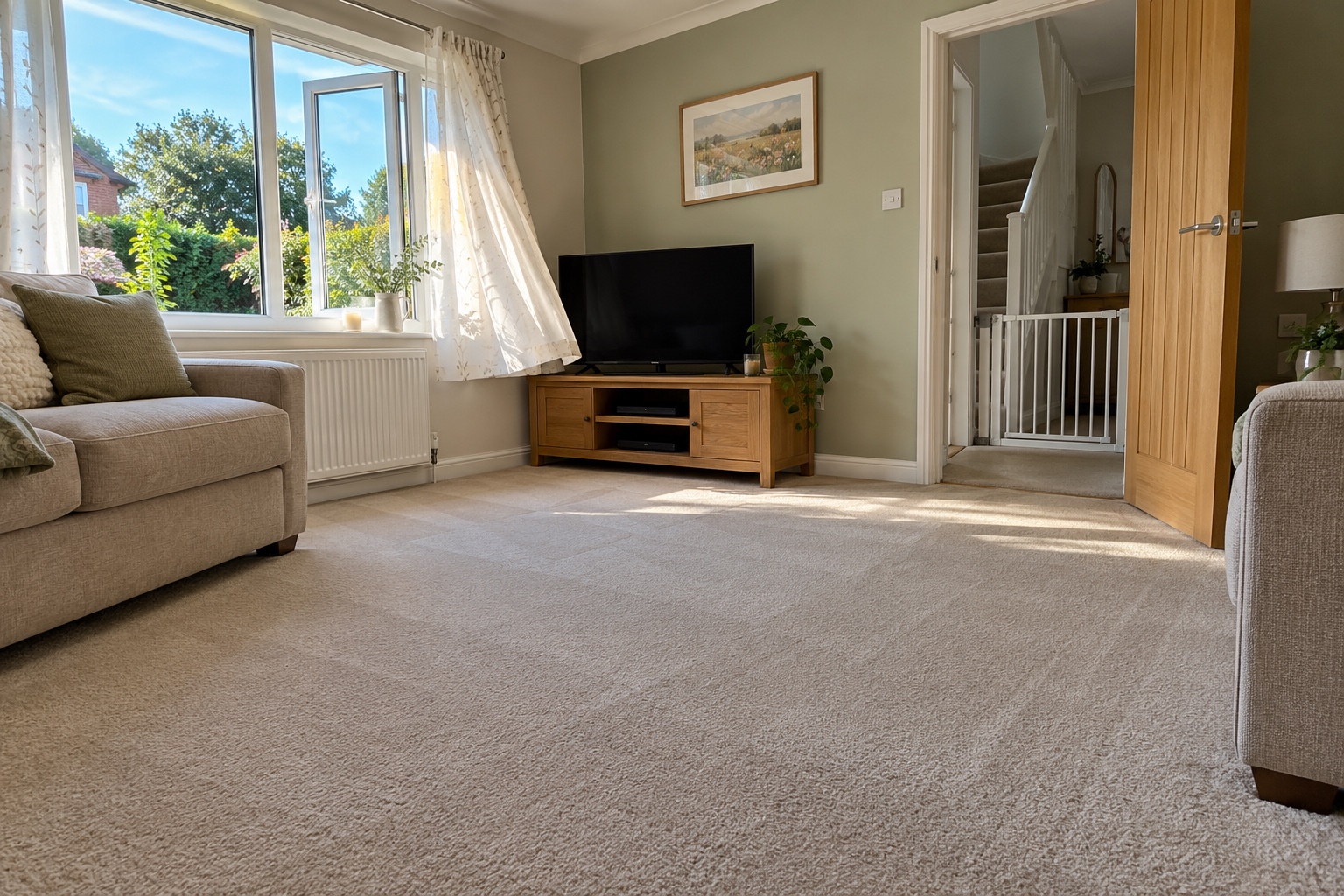 Is Professional Carpet Cleaning Safe for Kids, Pets and Asthma? 7 Open the windows to help it dry, and keep pets out until the carpet is dry.