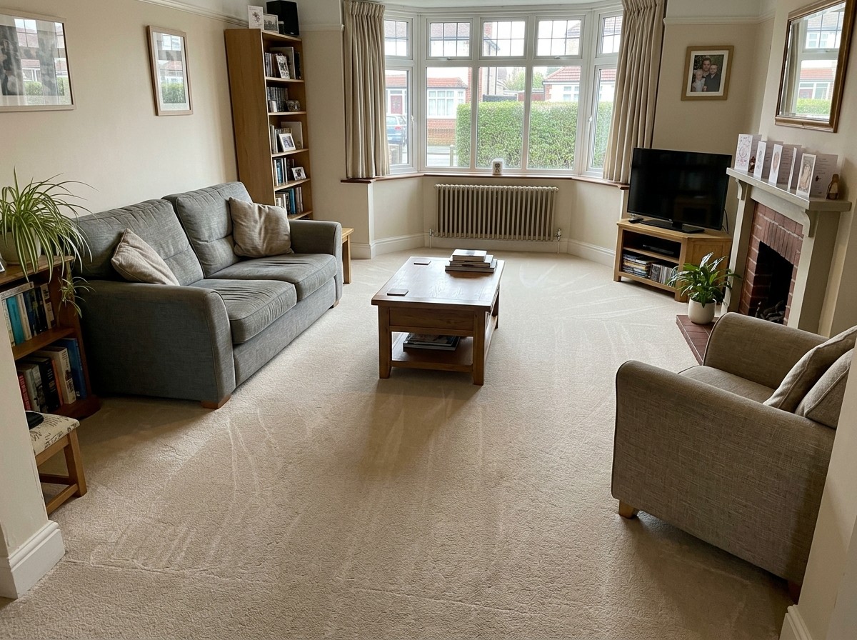 What a Year Does to Your Carpet 6 The family lounge carpet restored after its annual clean.