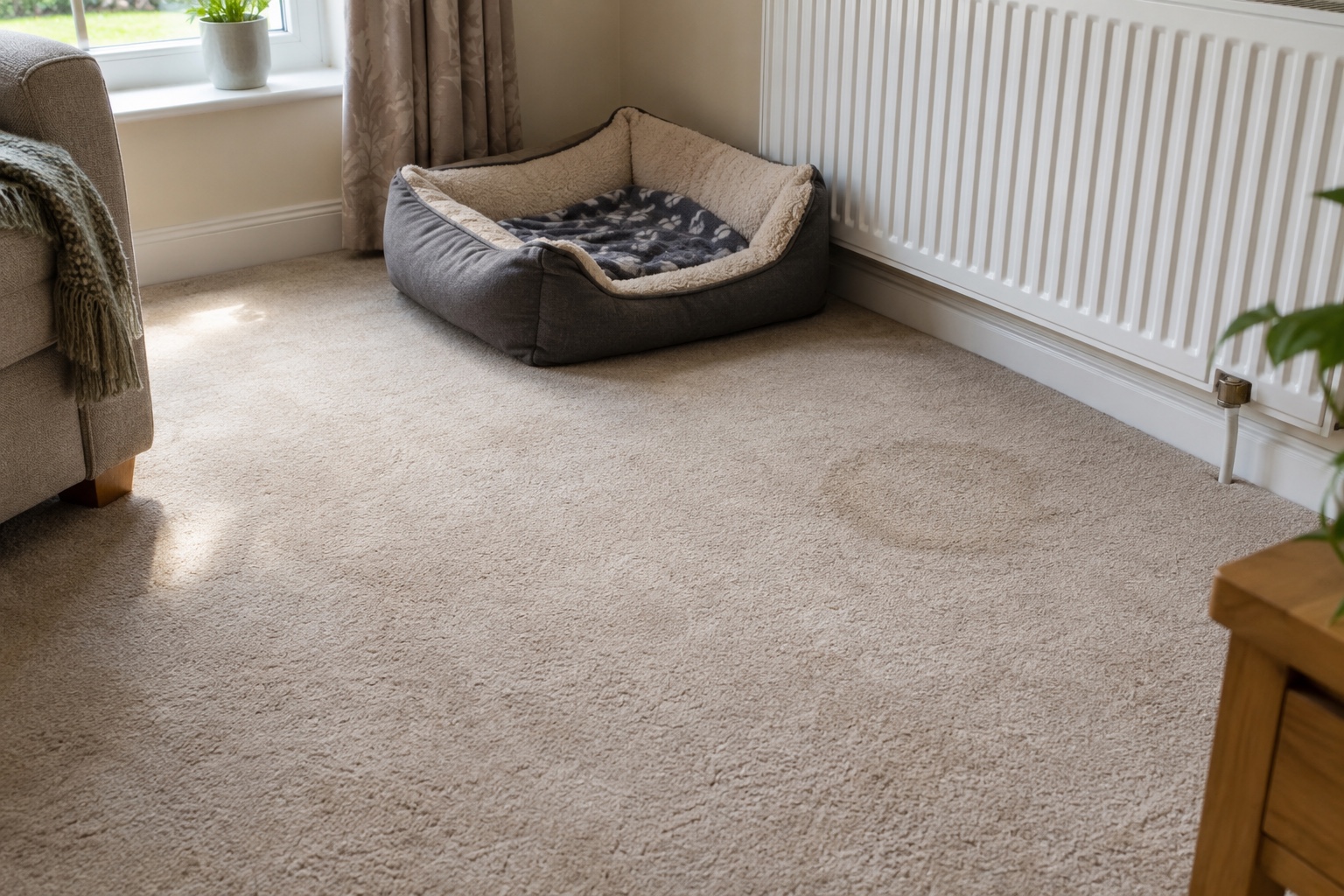 Why Carpet & Upholstery Odours Return After Cleaning 1 A patch that smelled fresh after cleaning, until the odour came back.